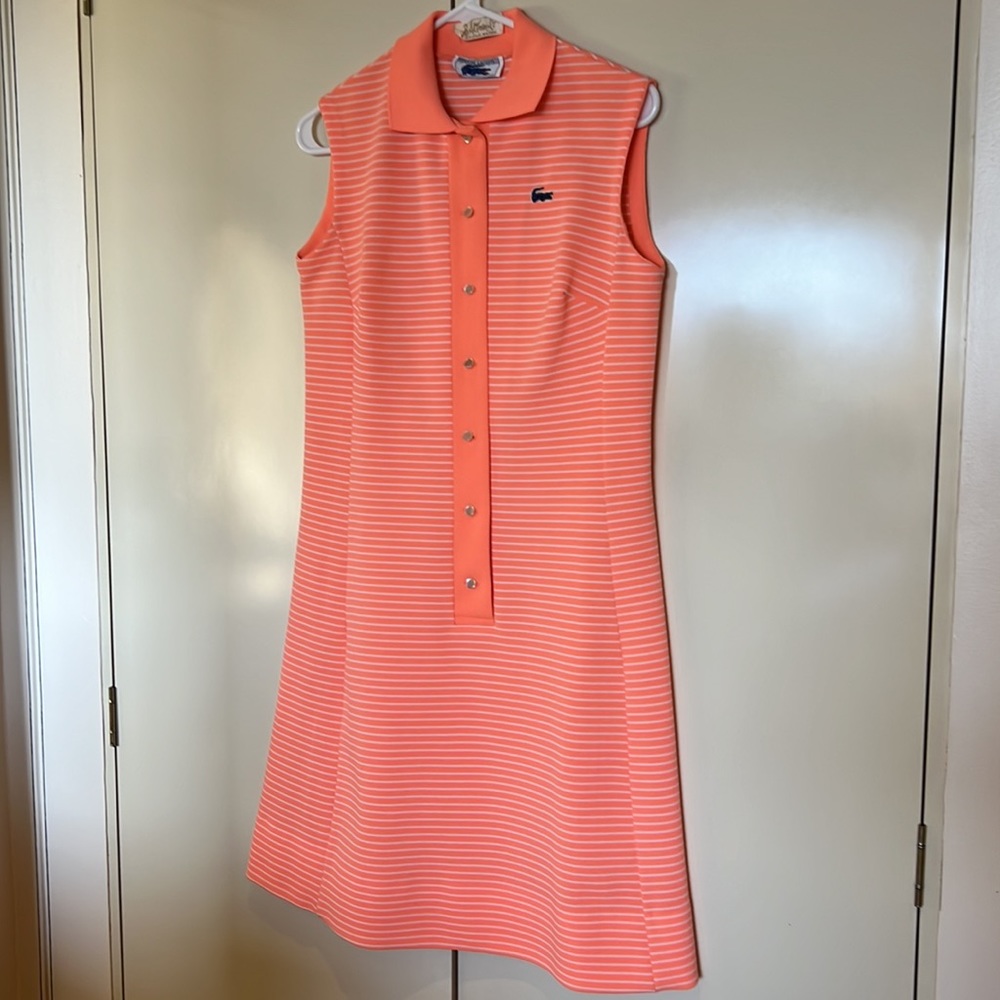 Lacoste Tennis dress. Please see measurements. Maybe size 8.